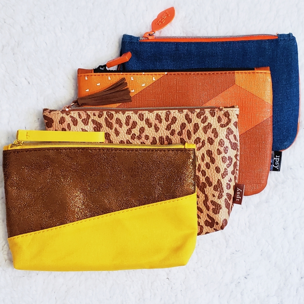Earthtone Themed Set of 4 Ipsy Makeup Bags